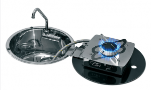 LC1701,can,フラップバーナーシンク,コンビシンク,ガラスカバー付き1バーナーシンク,流し,一口コンロ,