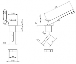 RB1487,スイッチ付きシングルフォーセット,Can,whale,ホエール,水中ポンプ用蛇口,